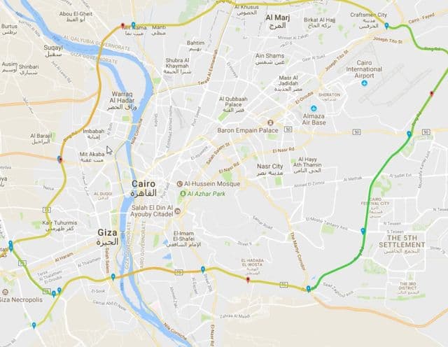 カイロの空港マップ