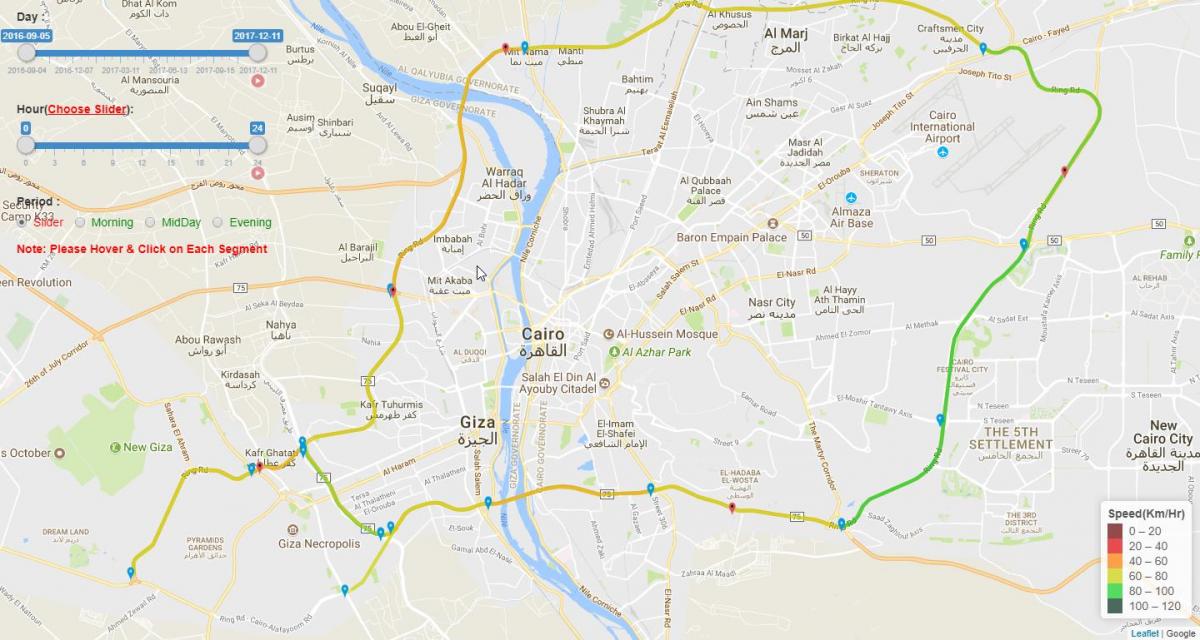 カイロの道路地図