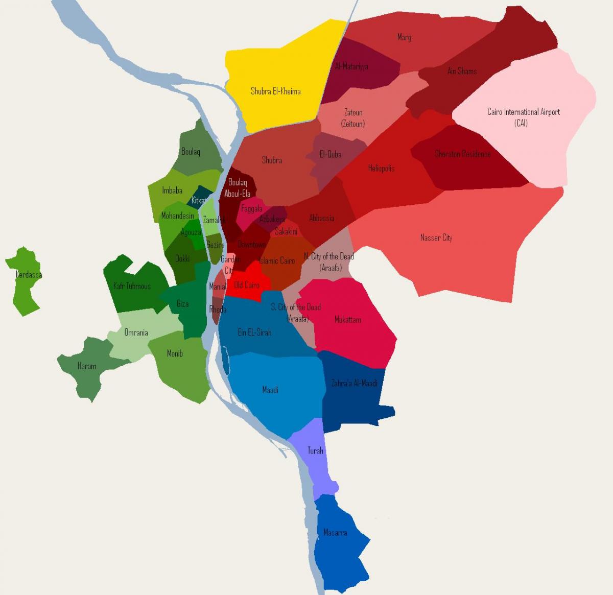 カイロ地区マップ